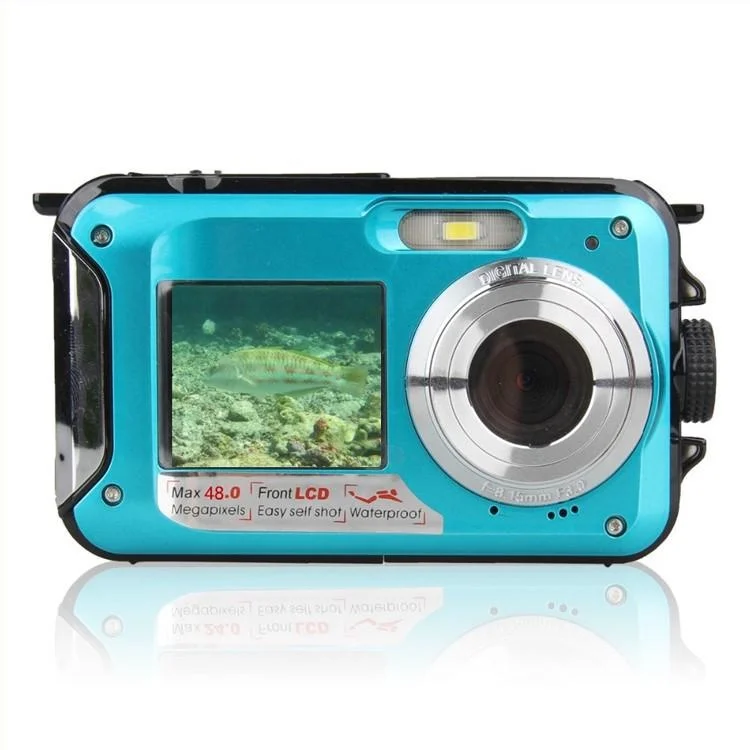 

Waterproof And Shockproof 1080P Full HD 2.4MP Dual-screen Digital Camera Self-timer For Underwater Swimming DV Recording Sale