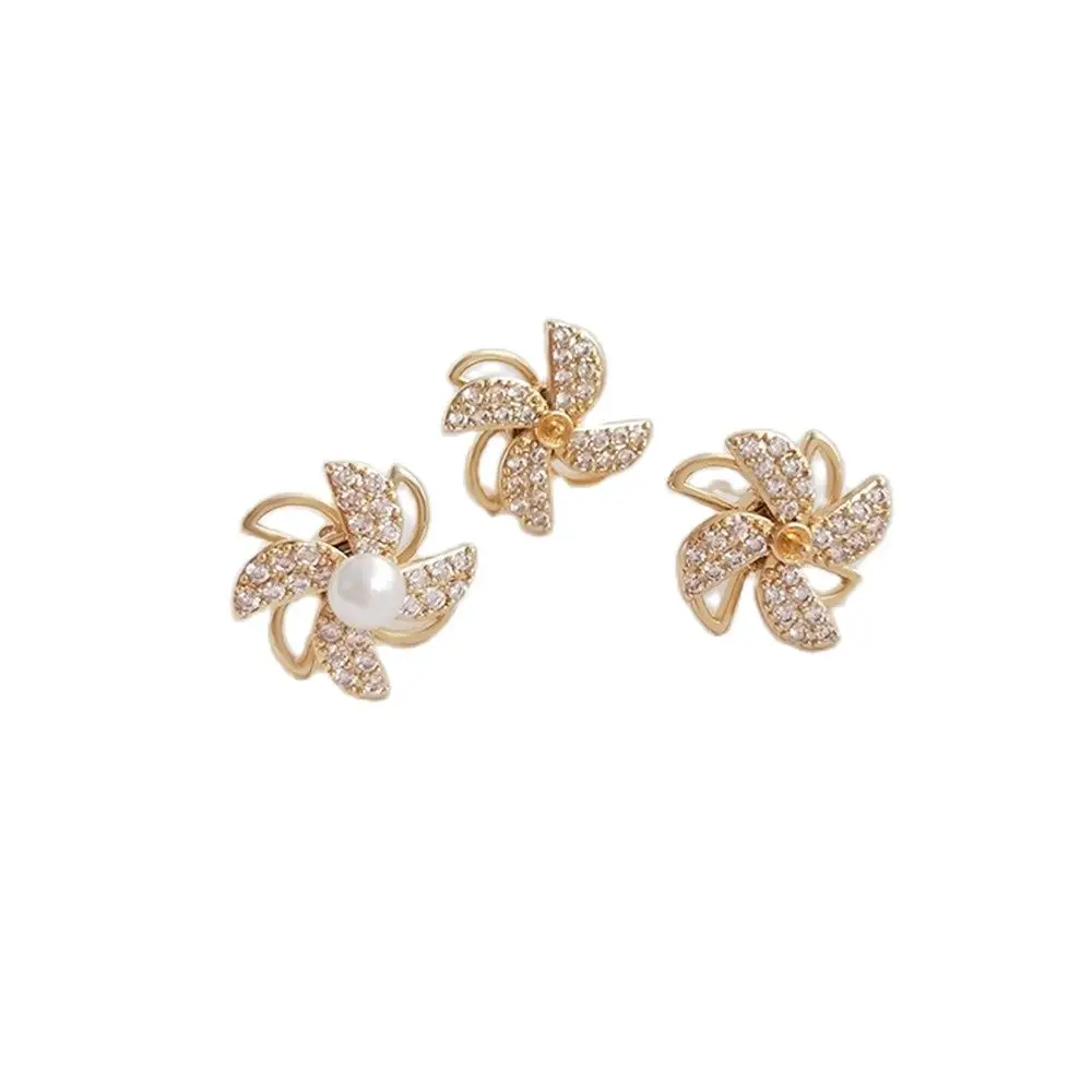 Rotatable windmill ear studs half hole pearl holder 925 silver needle DIY exquisite temperament earrings light luxury earrings
Rotatable windmill ear studs half hole pearl holder 925 silver needle DIY exquisite temperament earrings light luxury earrings
