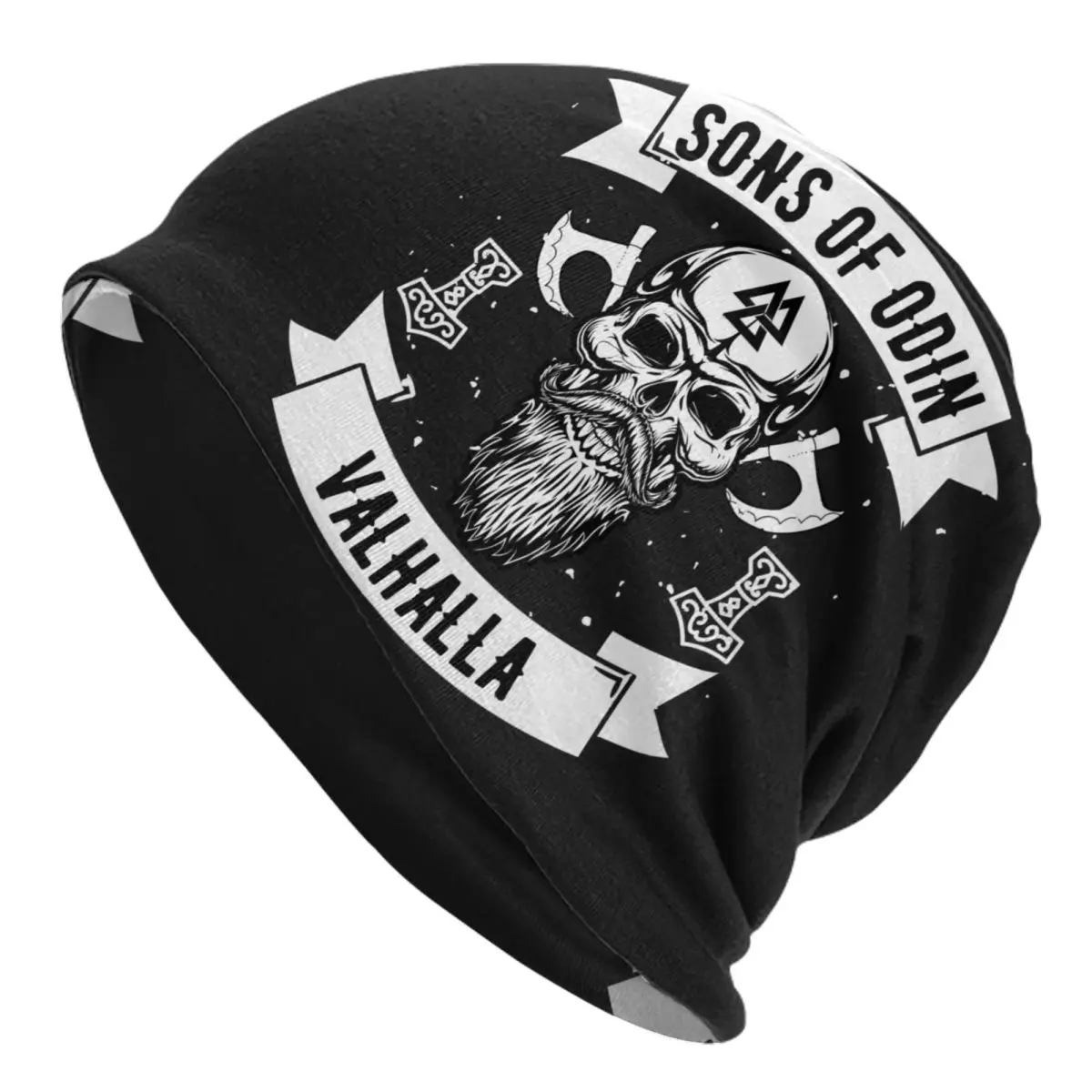 Valhalla облегающие шапки, рок-группа, вязаная шапка, хиппи, эластичные мужские и женские шапки, зимние графические шапки, подарок на день рождения