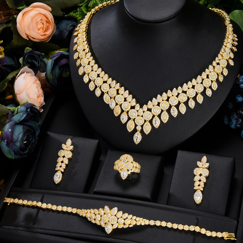 Siscathy Luxury Full Micro Cubic Zircon Necklace Wedding Party Jewelry Set For Women Bride Costume Dinner Dress Accessory Collar
Siscathy Luxury Full Micro Cubic Zircon Necklace Wedding Party Jewelry Set For Women Bride Costume Dinner Dress Accessory Collar