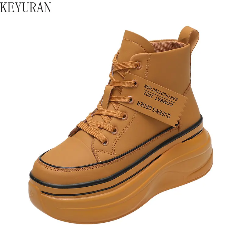 7CM High Platform Boots Women's Chunky Sneakers 2022 Autumn Winter Leather Thick Sole Wedge Casual Shoes for Woman Ankle Boots
7CM High Platform Boots Women's Chunky Sneakers 2022 Autumn Winter Leather Thick Sole Wedge Casual Shoes for Woman Ankle Boots