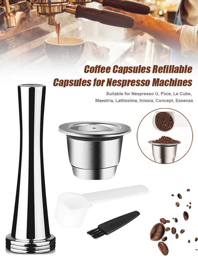 Multifunctional Coffee Capsules Coffee Filters With Powder Pressing Function Stainless Steel Coffee Machines Accessorie For Home
Multifunctional Coffee Capsules Coffee Filters With Powder Pressing Function Stainless Steel Coffee Machines Accessorie For Home
