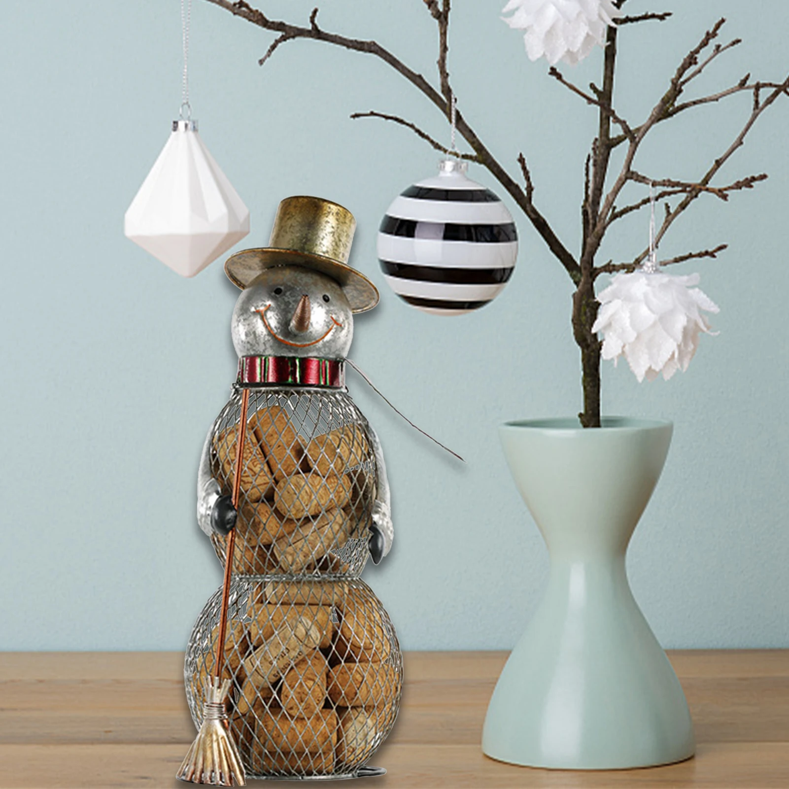 Металлический держатель для вина, держатель для пробки для вина в виде снеговика, Рождественский контейнер для пробки, рождественские укра...
Металлический держатель для вина, держатель для пробки для вина в виде снеговика, Рождественский контейнер для пробки, рождественские укра...