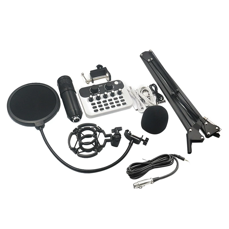 HOT-V8 Live Sound Card Audio Interface Mixer With Microphone For PC Computer Phone Broadcast Recording
HOT-V8 Live Sound Card Audio Interface Mixer With Microphone For PC Computer Phone Broadcast Recording