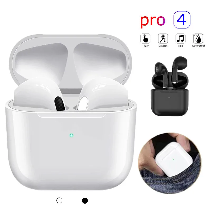 Pro4 Tws Wireless Bluetooth Headset HD Calling Mini Earbuds with Charging Case Sports Earphone Fone for Ios Android Smartphone
Pro4 Tws Wireless Bluetooth Headset HD Calling Mini Earbuds with Charging Case Sports Earphone Fone for Ios Android Smartphone