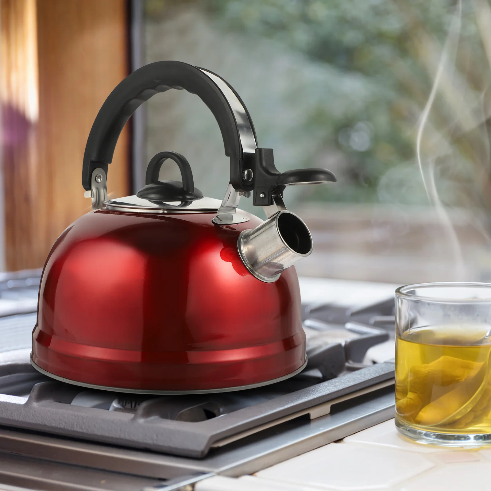 Buzzing Kettle Tea Pots Stainless Steel Whistling Hemispherical Kitchen Utensil Stove Top Water Coffee
Buzzing Kettle Tea Pots Stainless Steel Whistling Hemispherical Kitchen Utensil Stove Top Water Coffee