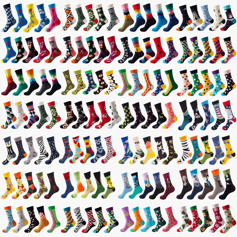 5 Pairs Men Women Socks New Arrival Rhombus Animal Geometry Cartoon Fruit Food Dot Cotton Happy Socks
5 Pairs Men Women Socks New Arrival Rhombus Animal Geometry Cartoon Fruit Food Dot Cotton Happy Socks