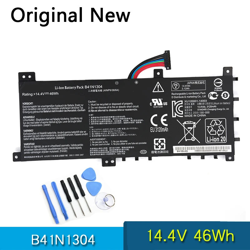 NEW Original Battery B41N1304 For ASUS S451LA S451LA-DS51T-CAVivoBook V451LA VivoBook V451LA-DS51T S451LB S451LN V451L K451L
NEW Original Battery B41N1304 For ASUS S451LA S451LA-DS51T-CAVivoBook V451LA VivoBook V451LA-DS51T S451LB S451LN V451L K451L