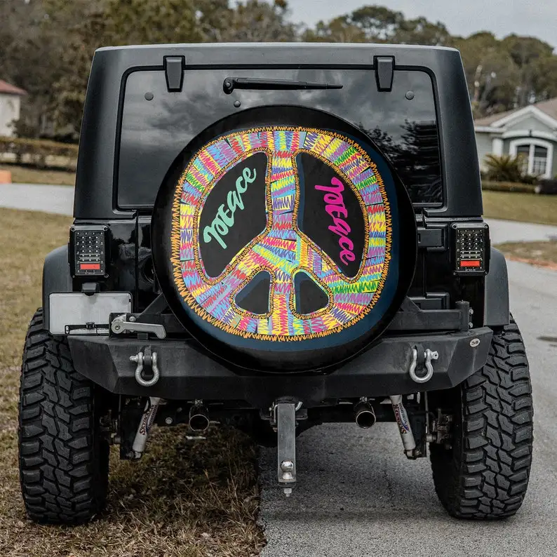 Peace Symbol SUV Tire Cover, Camper Truck, American Day, Trendy Tire Cover, Gift For Lover, Custom Spare Tire Cover, Person
Peace Symbol SUV Tire Cover, Camper Truck, American Day, Trendy Tire Cover, Gift For Lover, Custom Spare Tire Cover, Person