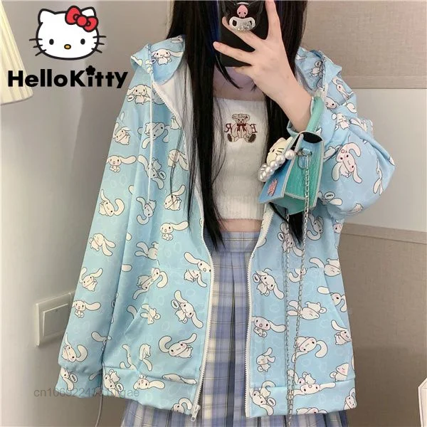 Sanrio Cinnamoroll New Clothes Y2k Spring Thin Hoodies Kawaii Aesthetic Sweatshirts Women Cardigan Long Sleeve Blue Top Shirts
Sanrio Cinnamoroll New Clothes Y2k Spring Thin Hoodies Kawaii Aesthetic Sweatshirts Women Cardigan Long Sleeve Blue Top Shirts