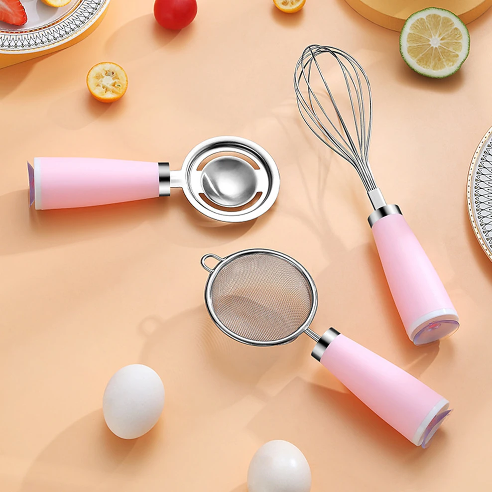 3-Piece Set Egg Tool Stainless Steel Egg Filter Egg Beater Egg White Separator Home Baking Kitchen Tools
3-Piece Set Egg Tool Stainless Steel Egg Filter Egg Beater Egg White Separator Home Baking Kitchen Tools