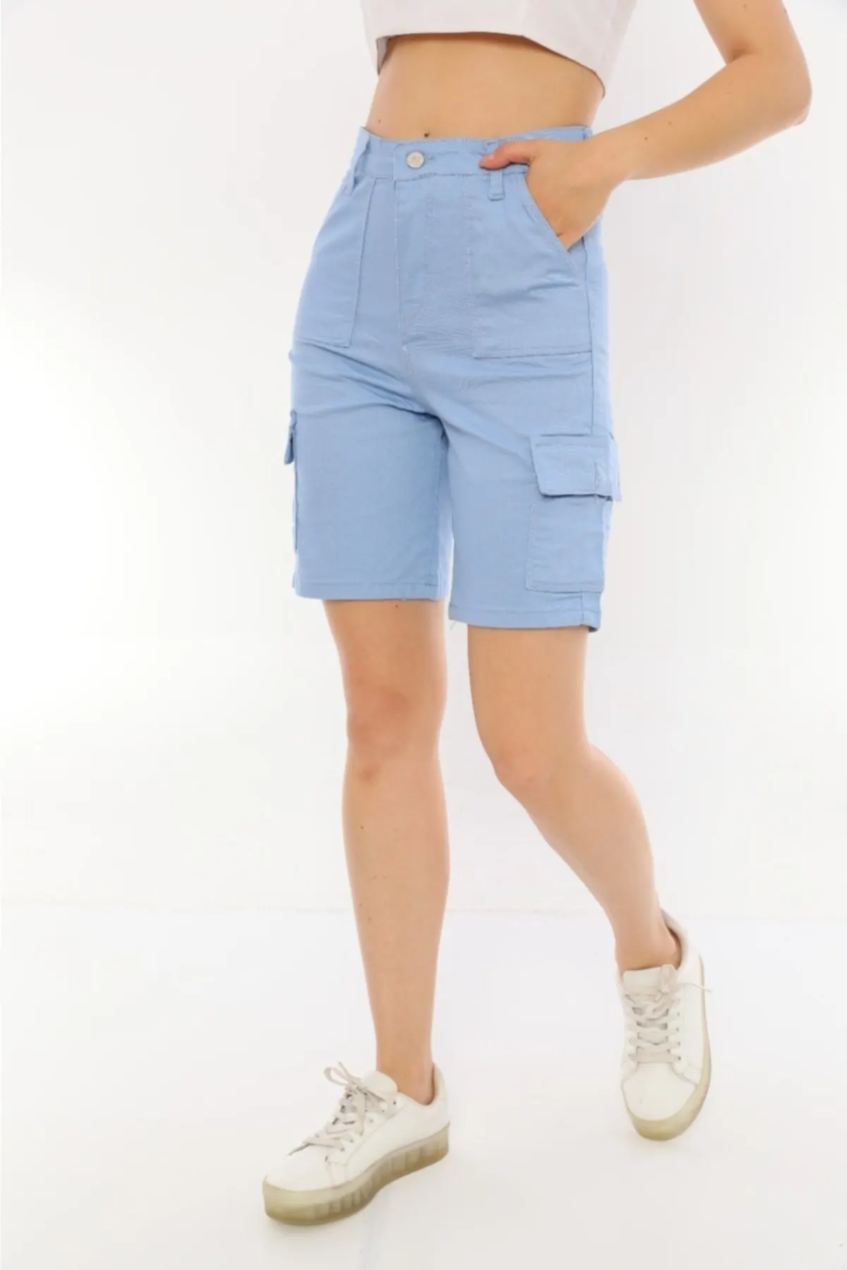 Women's Shorts Baby Blue High Waist Lycra New Summer Fashion Bermuda Basic Short Pants Mini Trousers Short Pants
Women's Shorts Baby Blue High Waist Lycra New Summer Fashion Bermuda Basic Short Pants Mini Trousers Short Pants