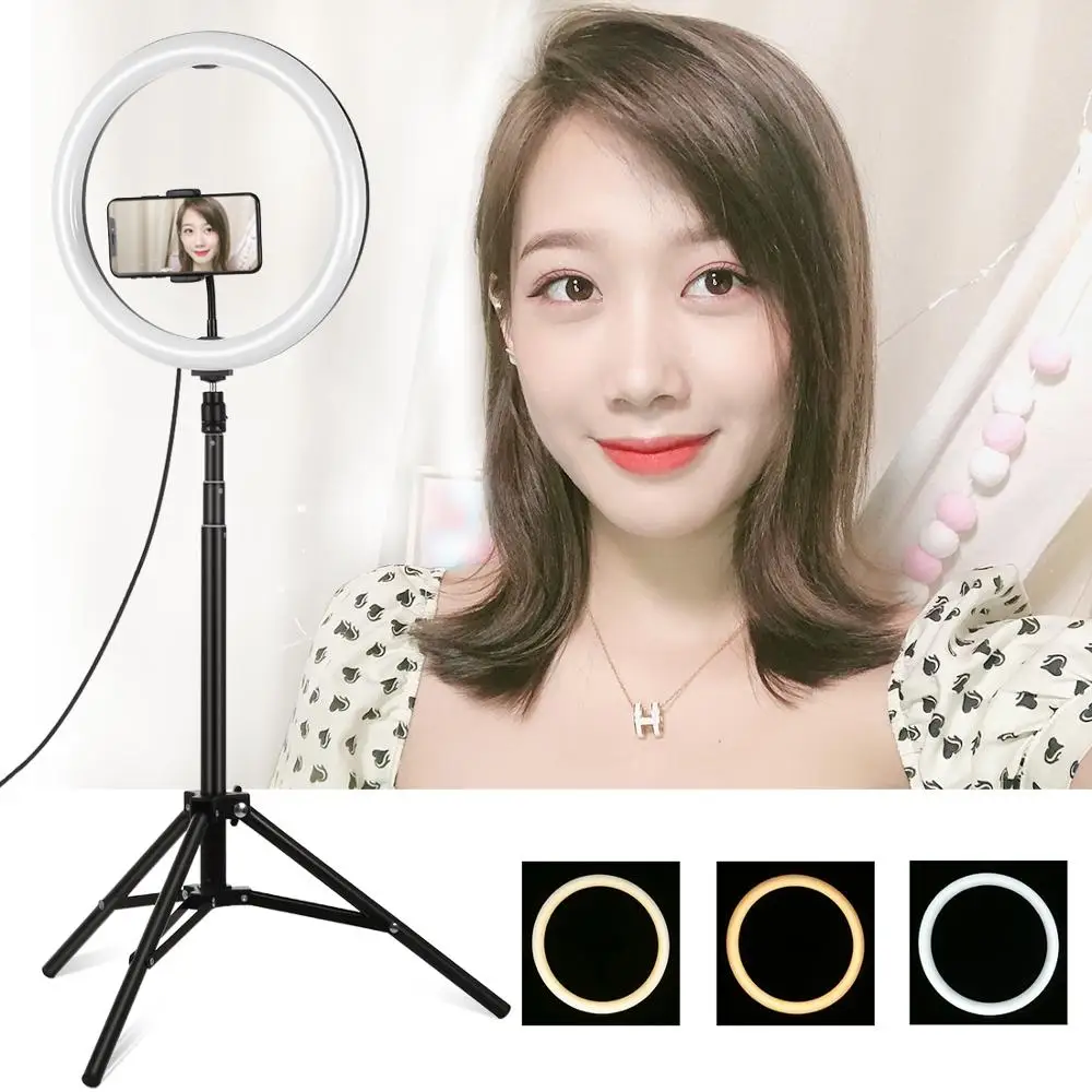 PULUZ 10.2/11.8 inch Dimmable Selfies Ring Light 1.65m light Stand Phone Holder Vlog Photo Video Light for Makeup Live Instagram
PULUZ 10.2/11.8 inch Dimmable Selfies Ring Light 1.65m light Stand Phone Holder Vlog Photo Video Light for Makeup Live Instagram