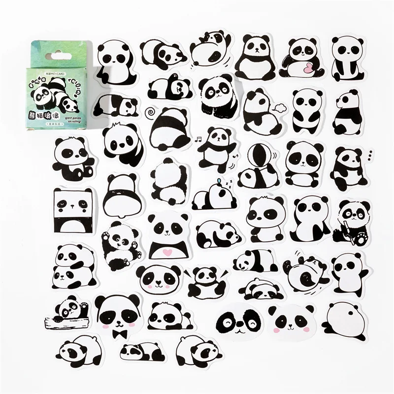 46Pieces Panda Rolling Box Stickers Cartoon Cute sketch mug glass door decorative material background sticker Scrapbooking 4CM
46Pieces Panda Rolling Box Stickers Cartoon Cute sketch mug glass door decorative material background sticker Scrapbooking 4CM