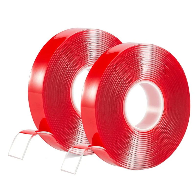 Acrylic Clear Double Sided Tape 2 PCS Heavy Duty Strong Adhesive Grip Tape Waterproof Removable No Trace Mounting Tape
Acrylic Clear Double Sided Tape 2 PCS Heavy Duty Strong Adhesive Grip Tape Waterproof Removable No Trace Mounting Tape