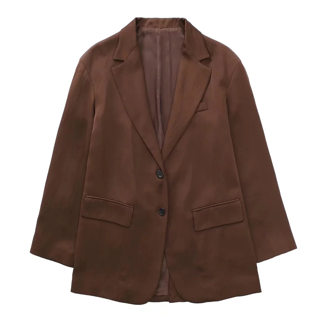 XITIMEAO Women Fashion Front Button Loose Blazer Coat Vintage Long Sleeve Flap Pockets Female Outerwear Chic Veste Femme 
XITIMEAO Women Fashion Front Button Loose Blazer Coat Vintage Long Sleeve Flap Pockets Female Outerwear Chic Veste Femme