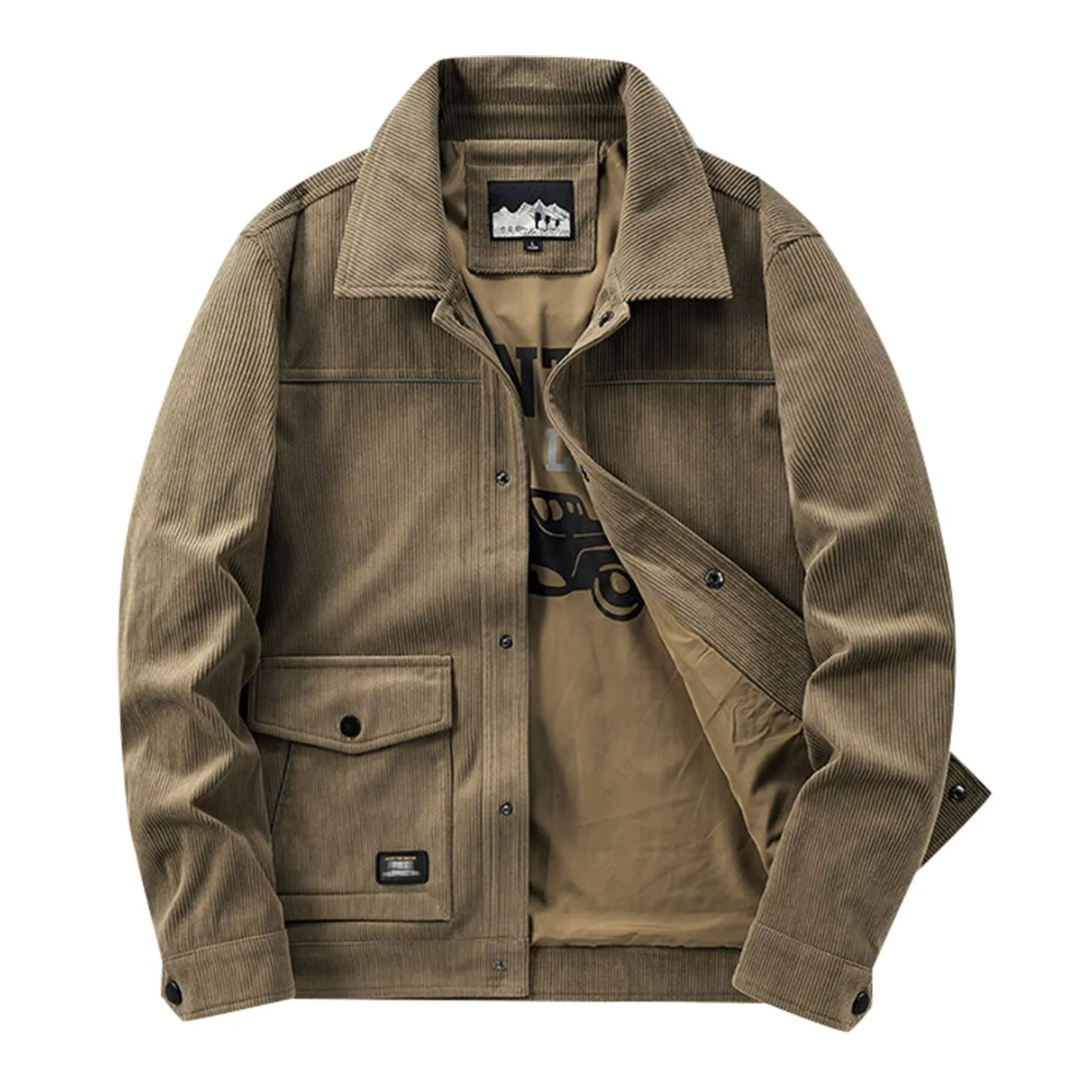 Male Autumn And Winter Thin Corduroy Retro Long Sleeve Coat Lapel Multi Pockets Solid Color Big And Tall Winter Coats for Men
Male Autumn And Winter Thin Corduroy Retro Long Sleeve Coat Lapel Multi Pockets Solid Color Big And Tall Winter Coats for Men