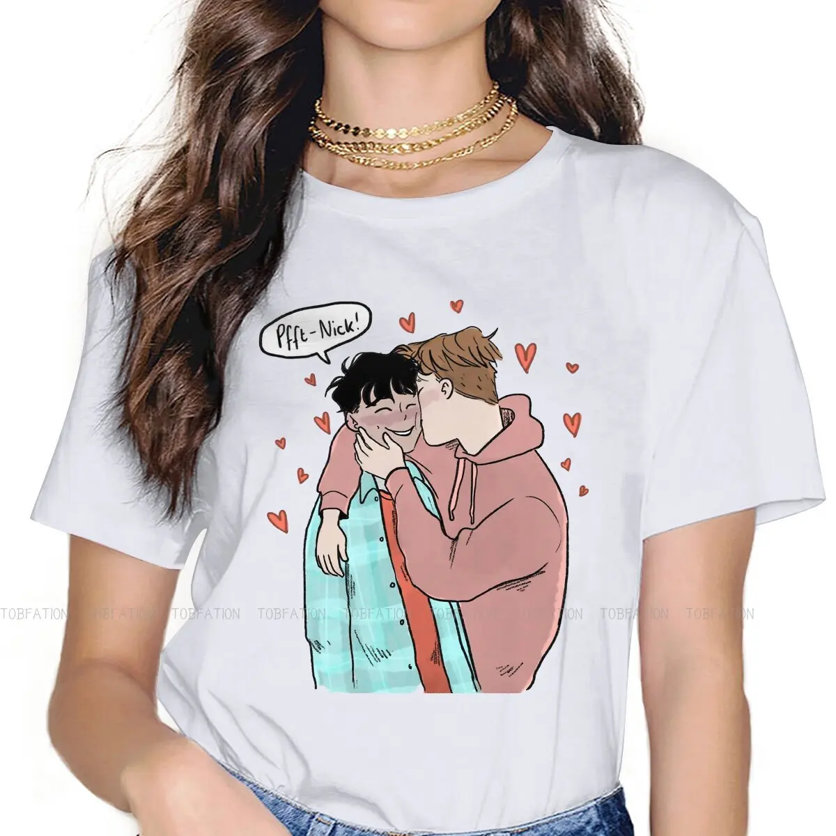 Nick Charlie Women Clothing Heartstopper Sweet TV Series Graphic Female Tshirts Vintage Loose Tops Kawaii Girls Streetwear
Nick Charlie Women Clothing Heartstopper Sweet TV Series Graphic Female Tshirts Vintage Loose Tops Kawaii Girls Streetwear