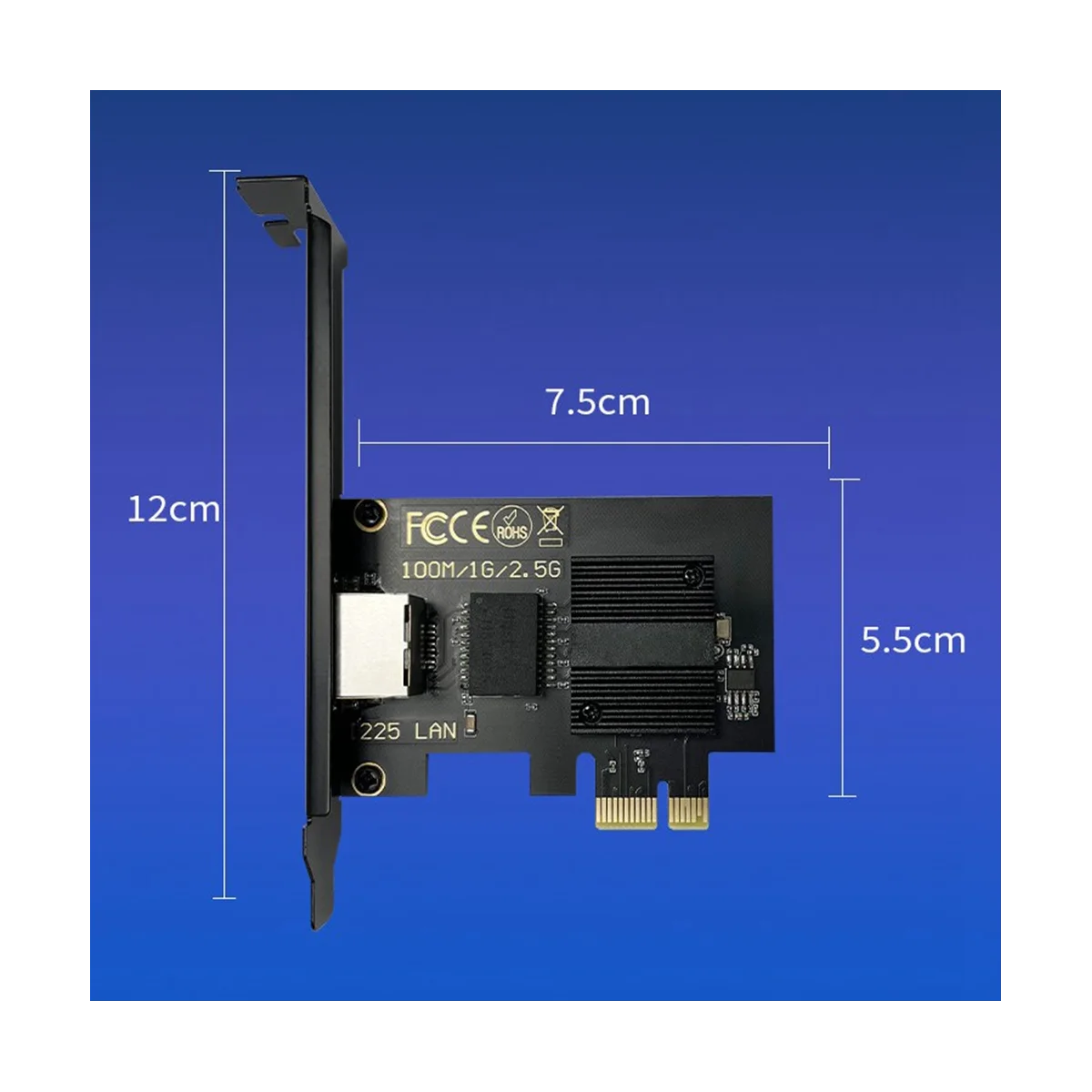 -1225-V Gigabit Ethernet PCI-E Network Card 10/100/2500Mbps 1Gbps/2.5Gbps RJ45 LAN PCIe Adapter for PC
-1225-V Gigabit Ethernet PCI-E Network Card 10/100/2500Mbps 1Gbps/2.5Gbps RJ45 LAN PCIe Adapter for PC