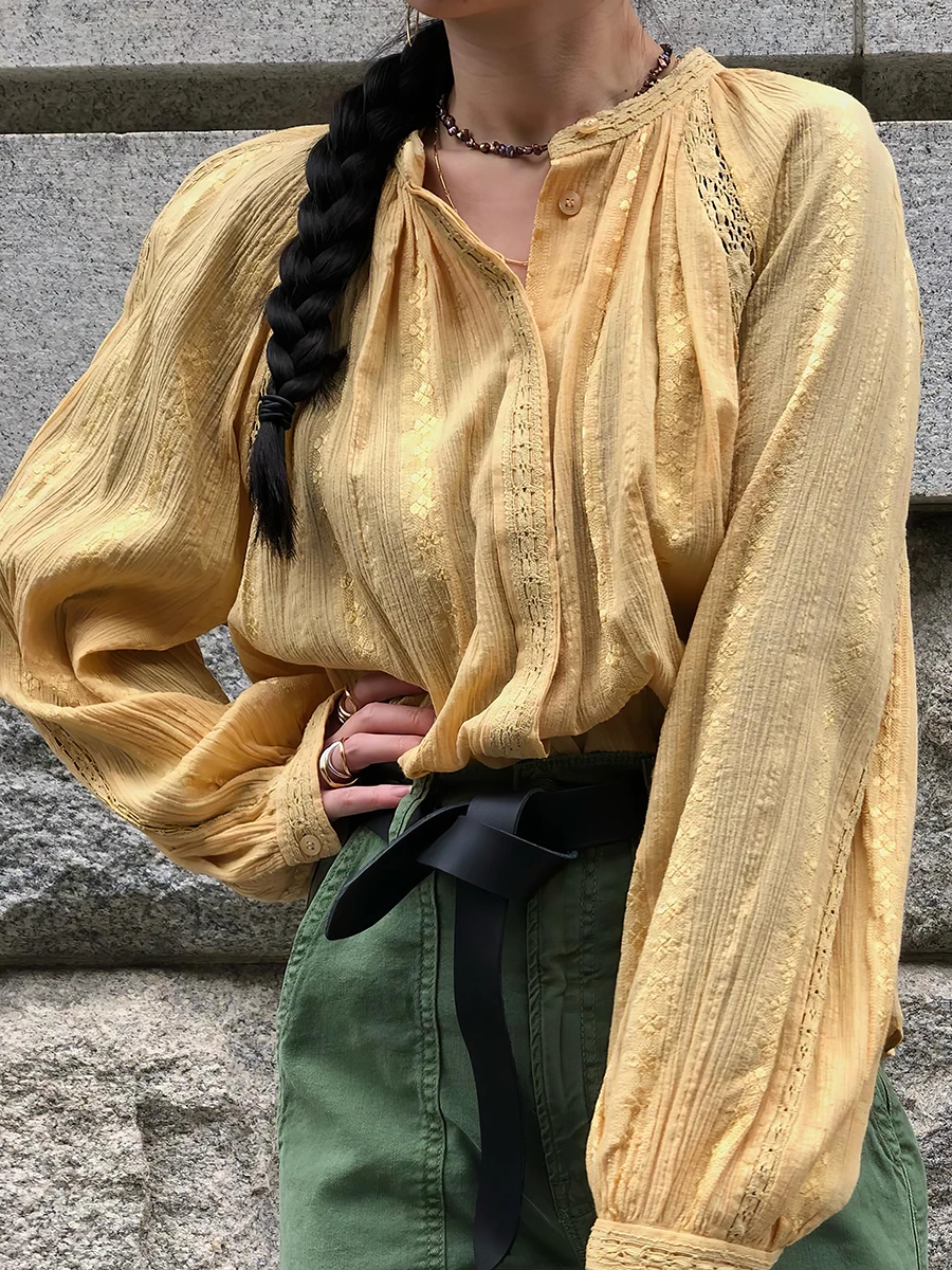 Lace Hollow Blouse Spring Autumn Elegant Women Long-sleeved Ruffled Patchwork Shirt Female Vintage Casual Chemises Hauts
Lace Hollow Blouse Spring Autumn Elegant Women Long-sleeved Ruffled Patchwork Shirt Female Vintage Casual Chemises Hauts
