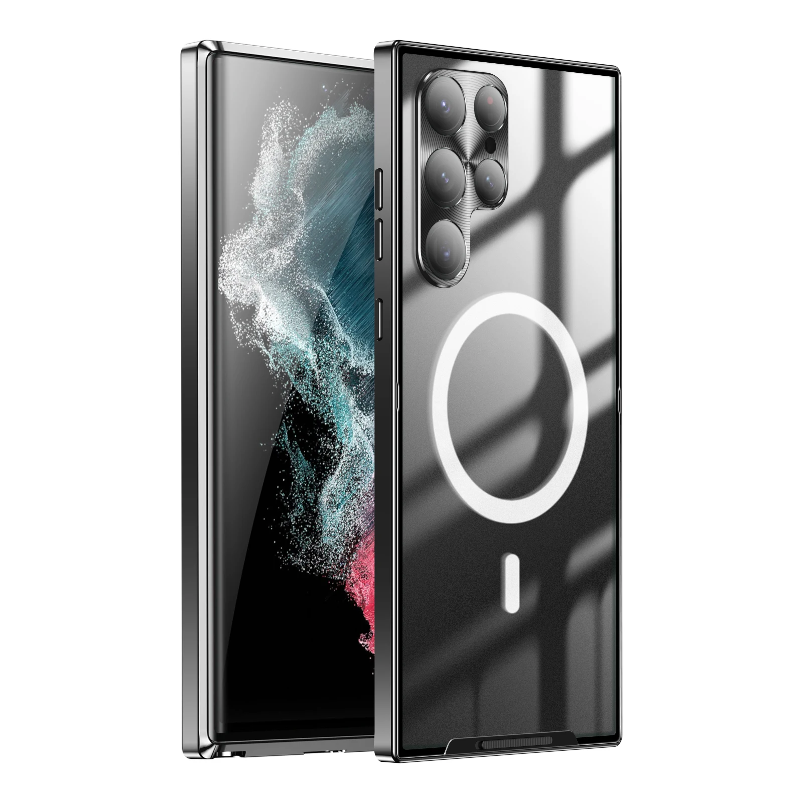 Metal Frame Magnetic Case For Samsung Galaxy S22 S21 Ultra S22 Plus 5G Case embedded Camera Lens Glass Film S22 Matte Cover
Metal Frame Magnetic Case For Samsung Galaxy S22 S21 Ultra S22 Plus 5G Case embedded Camera Lens Glass Film S22 Matte Cover