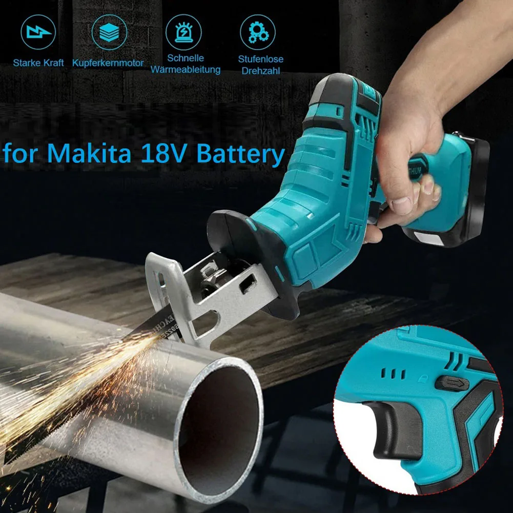 1pc Portable Cordless Electric Reciprocating Saw Cutting Tool For Makita 18V Battery Lithium Ion Batteries Blue
1pc Portable Cordless Electric Reciprocating Saw Cutting Tool For Makita 18V Battery Lithium Ion Batteries Blue