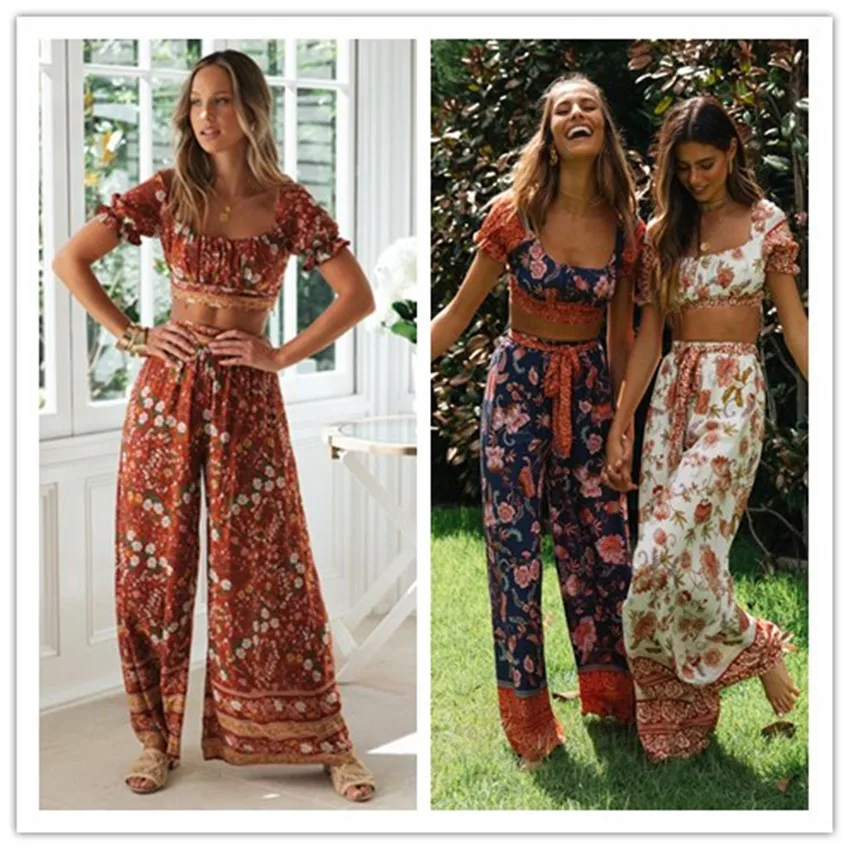 ZOGAA Summer Print Women Two Pieces Sets Square Collar Folds Short Top And High Waist Wide Leg Pants Streetwear Casual Lady Set
ZOGAA Summer Print Women Two Pieces Sets Square Collar Folds Short Top And High Waist Wide Leg Pants Streetwear Casual Lady Set