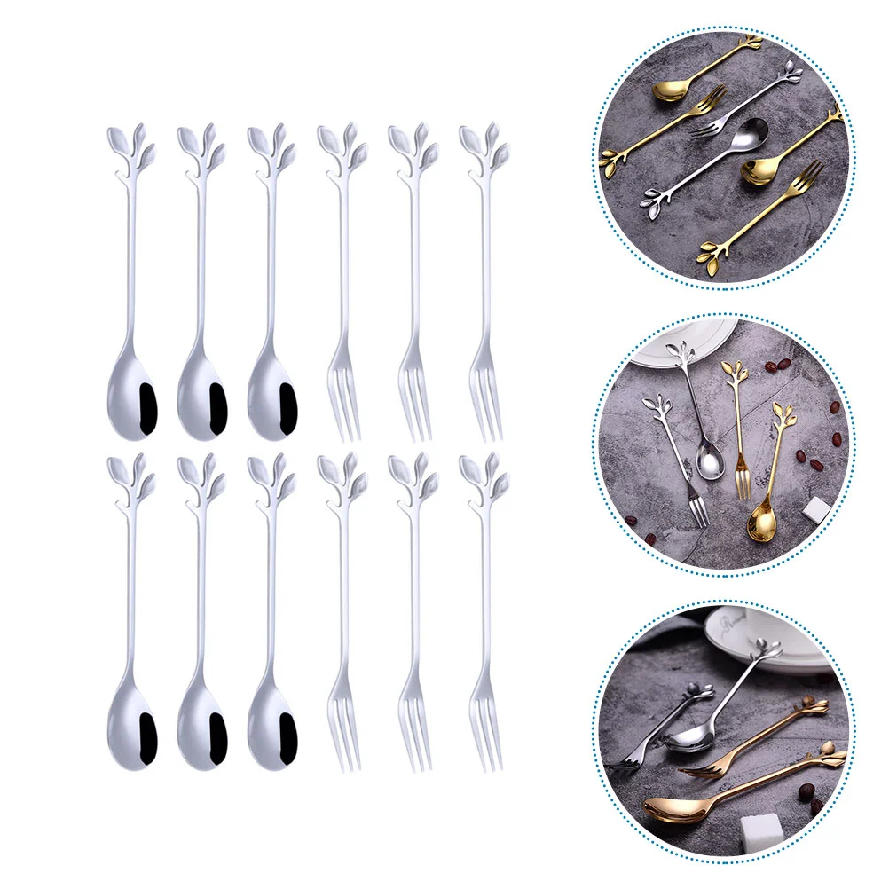 Spoon Forks Dessert Spoons Fork Cake Fruit Set Tea Appetizer Coffee Salad Stainless Steel Servingleaf Flatware Cocktail Dinner
Spoon Forks Dessert Spoons Fork Cake Fruit Set Tea Appetizer Coffee Salad Stainless Steel Servingleaf Flatware Cocktail Dinner