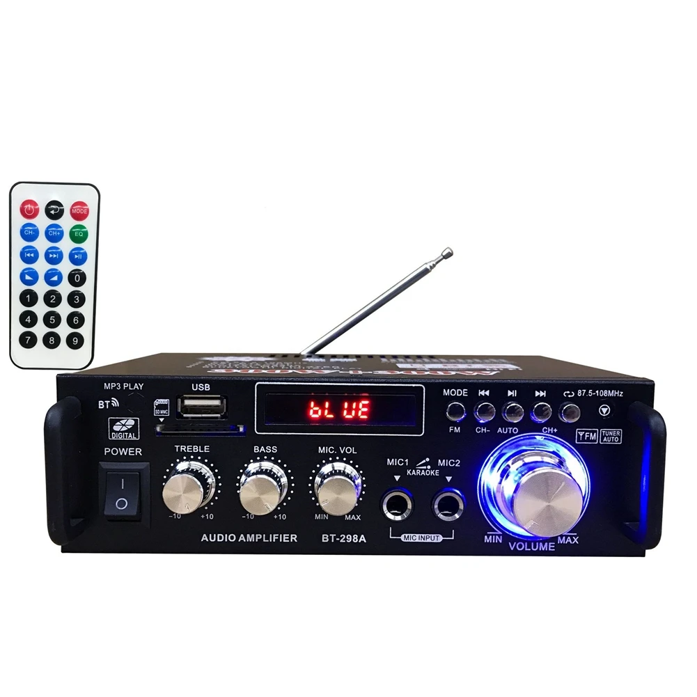 BT-298A 600 Вт домашние усилители аудио Bluetooth усилитель мощности сабвуфер усилитель звуковой системы для домашнего кинотеатра 220 В с европейской вилкой
BT-298A 600 Вт домашние усилители аудио Bluetooth усилитель мощности сабвуфер усилитель звуковой системы для домашнего кинотеатра 220 В с европейской вилкой