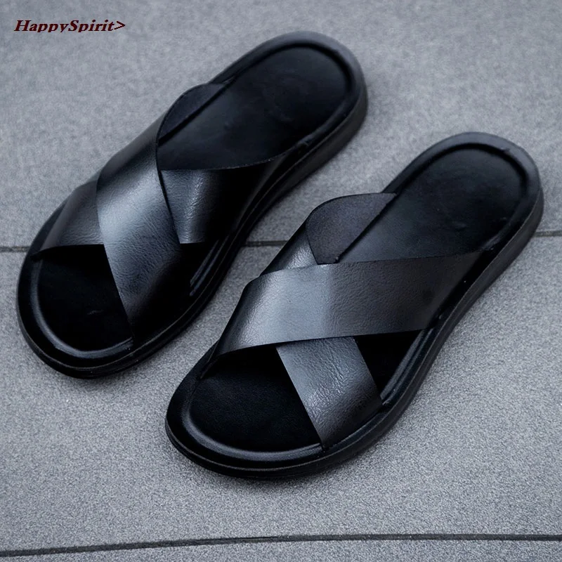 Italian Leather Slippers For Men New Hotel Beach Summer Shoes High Quality Big Size 47 Slip On Light Flats Male Flip Flops
Italian Leather Slippers For Men New Hotel Beach Summer Shoes High Quality Big Size 47 Slip On Light Flats Male Flip Flops
