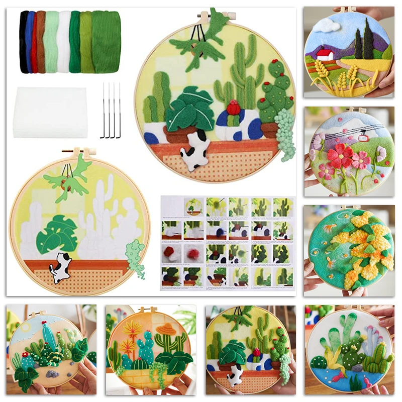 Wool Felt Needle DIY Crafrs Flower Painting Embroidery Frame Needle Wool Painting Picture Handmade For Home Decors Crafts Gift
Wool Felt Needle DIY Crafrs Flower Painting Embroidery Frame Needle Wool Painting Picture Handmade For Home Decors Crafts Gift