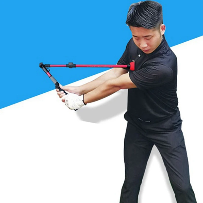 

Caiton Folding Golf Swing Training Stick Posture Corrector Practice Swing Training Aids Red
