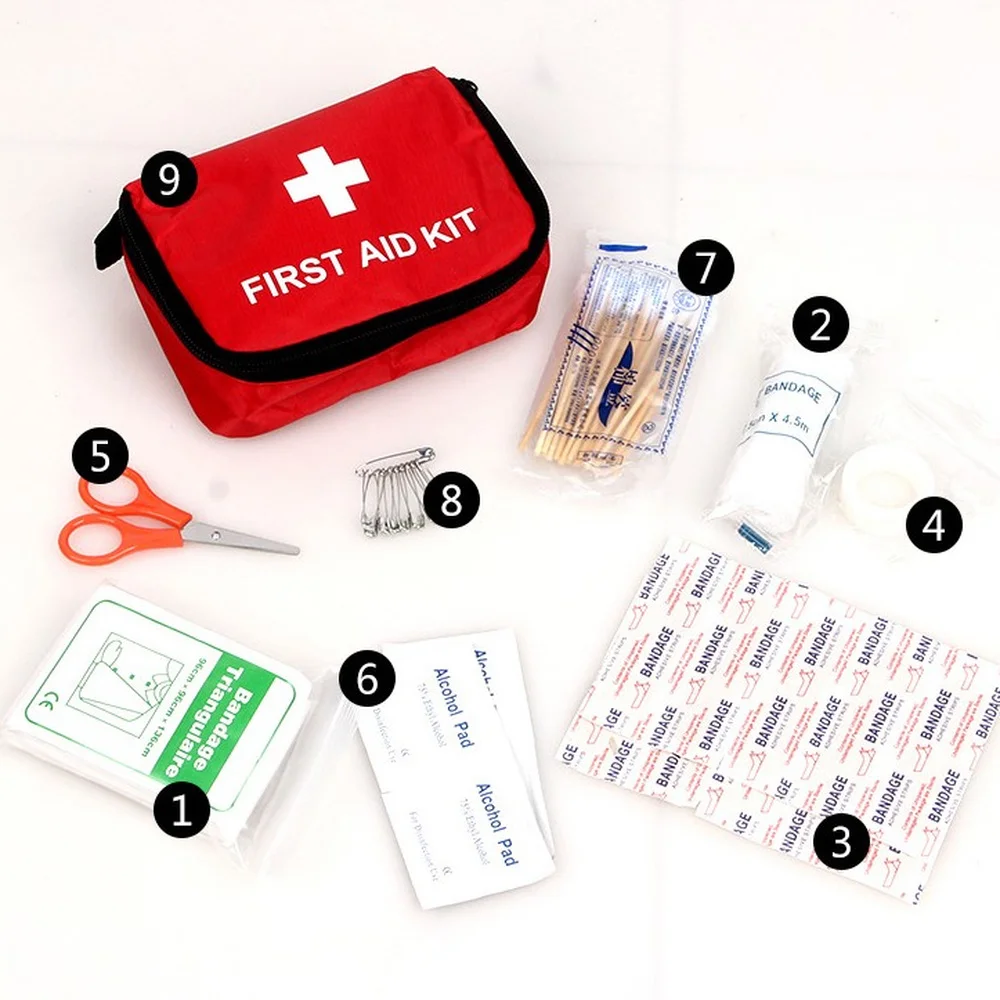 9 Items/Set First Aid Kit Portable Outdoor Indoor Waterproof First Aid Kit for Family Travel Emergency Medical Treatment
9 Items/Set First Aid Kit Portable Outdoor Indoor Waterproof First Aid Kit for Family Travel Emergency Medical Treatment