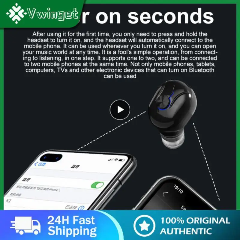 In-ear Wireless Earphone Smart One-key Control Hi-fi Sound Sports Headset In-ear Design Voice Prompt For Mini Invisible
In-ear Wireless Earphone Smart One-key Control Hi-fi Sound Sports Headset In-ear Design Voice Prompt For Mini Invisible