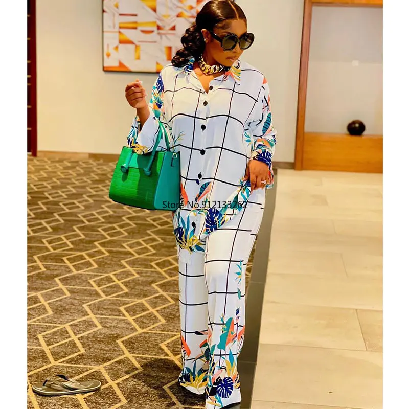 2 Piece Set African Women Clothes Long Shirt Tops And Pant Suits 2022 Fashion New Print Loose Casual African Kanga Clothing Set
2 Piece Set African Women Clothes Long Shirt Tops And Pant Suits 2022 Fashion New Print Loose Casual African Kanga Clothing Set