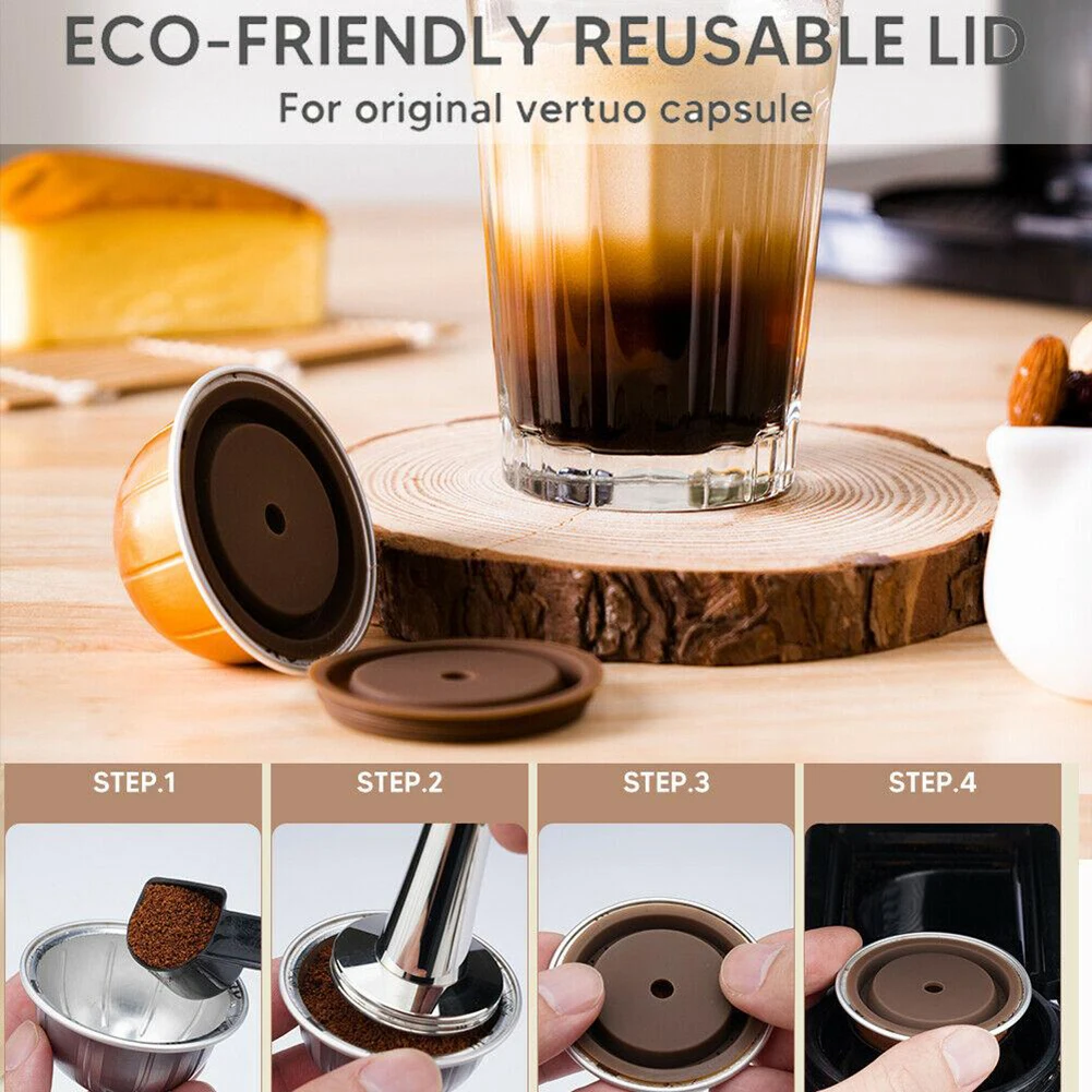 Reusable Vertuo Silicone Cap Lids To Refilled Capsules For Nespresso VertuoLine Household Kitchen Capsules Coffee Filter
Reusable Vertuo Silicone Cap Lids To Refilled Capsules For Nespresso VertuoLine Household Kitchen Capsules Coffee Filter