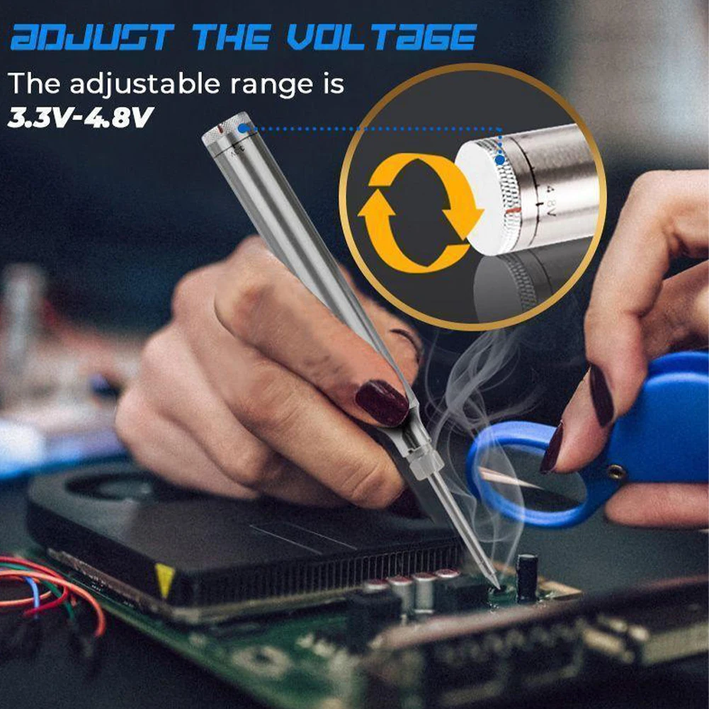 Portable Wireless Soldering Iron With 1/3 Tips Fast Heating Soldering Iron 1100mAh Rechargeable Battery Powered Welding Tool
Portable Wireless Soldering Iron With 1/3 Tips Fast Heating Soldering Iron 1100mAh Rechargeable Battery Powered Welding Tool