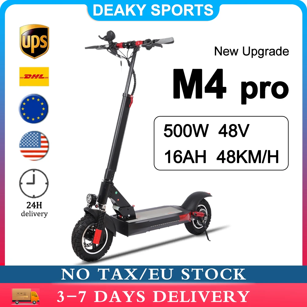 

M4 Pro Adult Electric Scooter Motor 500W Top Speed 48KM/H 50KM Range Off-Road 10 Inch Tire Foldable Electric Scooters