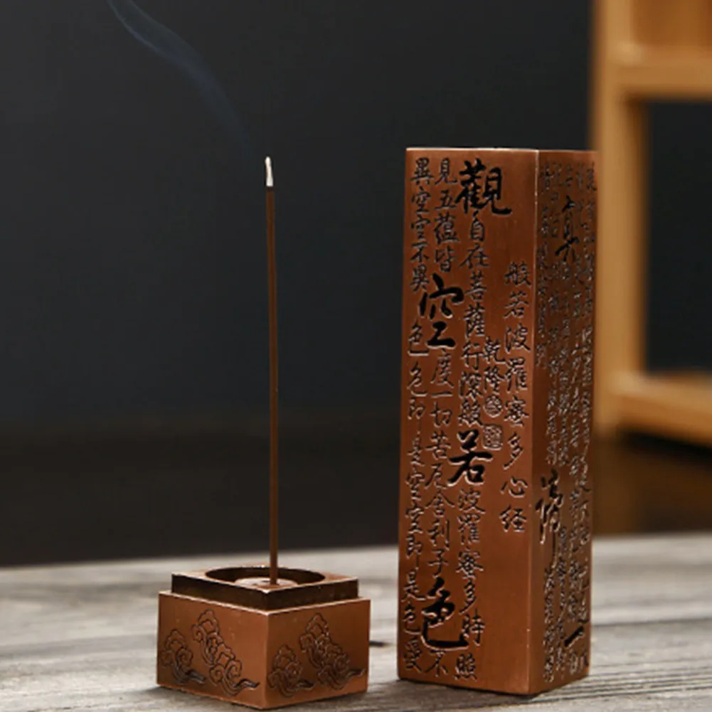 Retro Heart Sutra Alloy Buddhist Incense Stick Holder Burning Joss Incense Box Burner Indoor Home Fragrances Ornaments
Retro Heart Sutra Alloy Buddhist Incense Stick Holder Burning Joss Incense Box Burner Indoor Home Fragrances Ornaments
