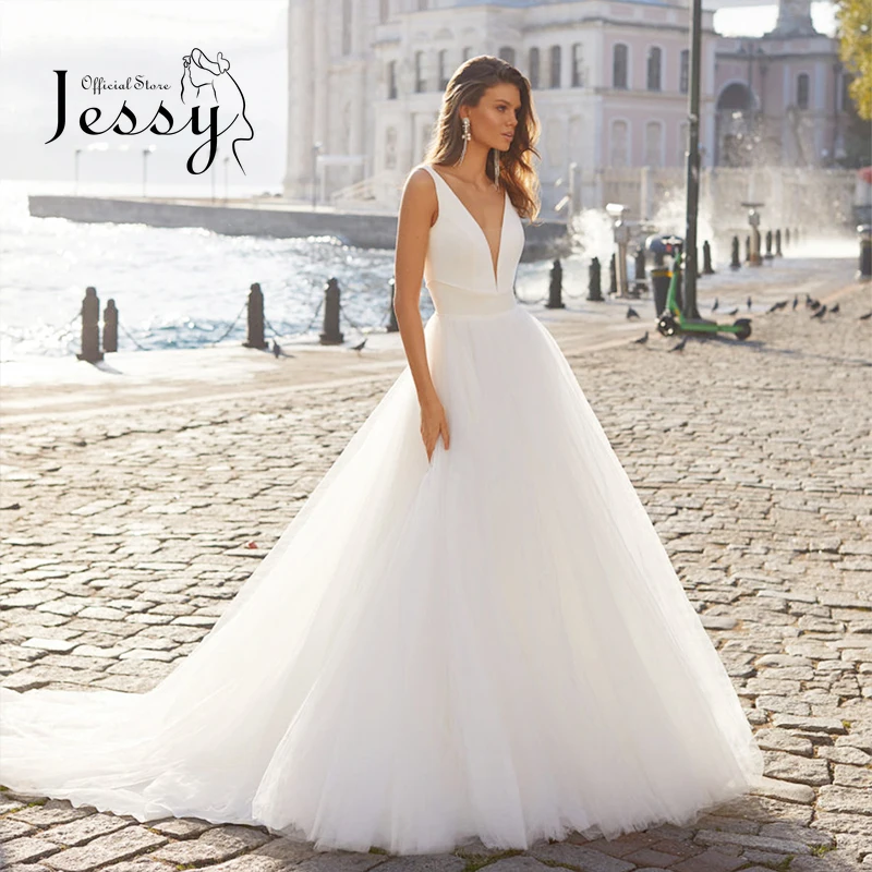 Elegant Wedding Dress Organza With Embroidery A-line Floor Length Train Ball Gown O-neck Corset Sleeveless Bridal Gowns Button
Elegant Wedding Dress Organza With Embroidery A-line Floor Length Train Ball Gown O-neck Corset Sleeveless Bridal Gowns Button