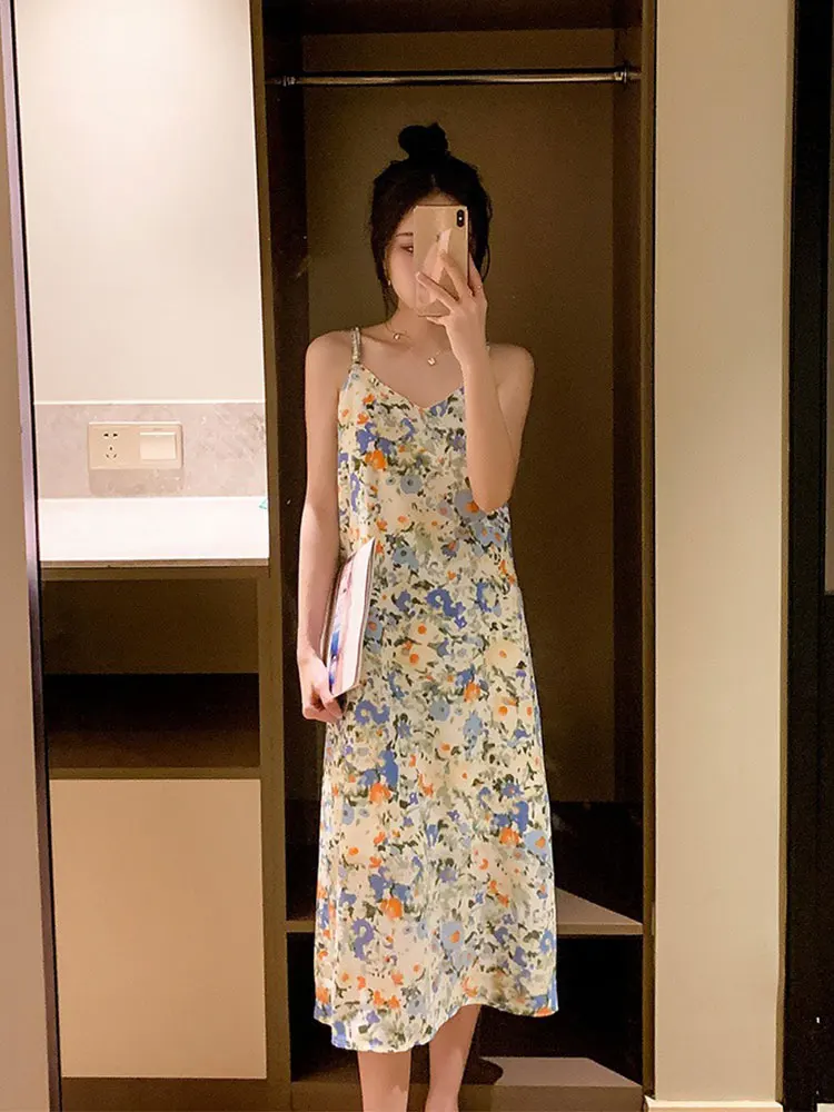 Women's Summer Sundress Sweet Floral Midi Dress Women Sleeveless Suspenders Party Dresses for Weddings Female Clothing Evening
Women's Summer Sundress Sweet Floral Midi Dress Women Sleeveless Suspenders Party Dresses for Weddings Female Clothing Evening
