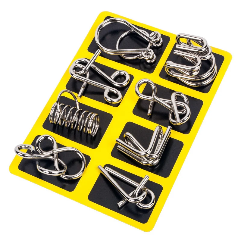 Materials Metal 3D Montessori Puzzle Wire IQ Mind Brain Teaser Puzzles for Children Adults Anti-Stress Reliever Toys Kids Gifts
Materials Metal 3D Montessori Puzzle Wire IQ Mind Brain Teaser Puzzles for Children Adults Anti-Stress Reliever Toys Kids Gifts