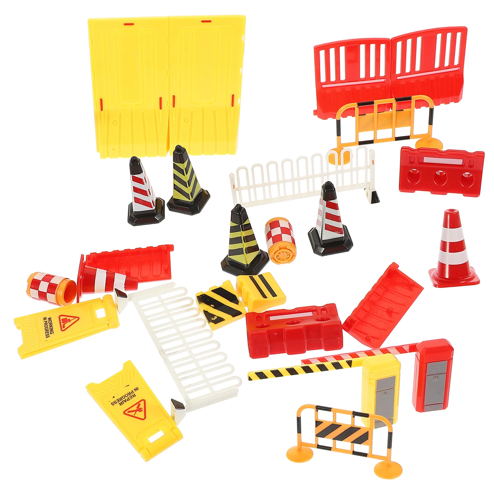

Roadblock Simulation Props Childrens Toys Sign Traffic Barrier School Teaching Aids Barricade Plastic Signs Model