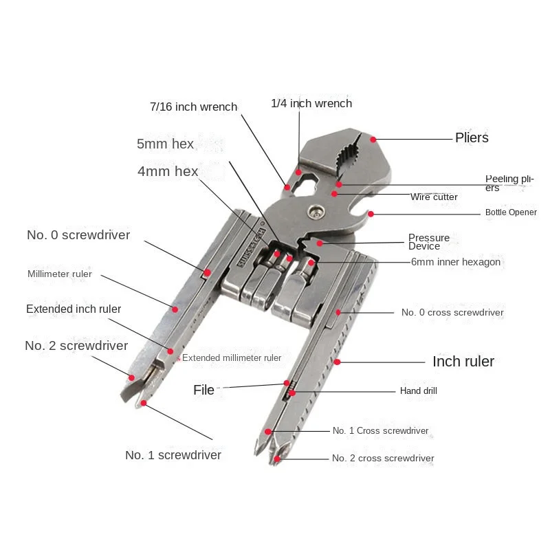 Multifunctional Portable Tool Pliers Combination Portable Folding Pliers EDC Multi-purpose Mini Swiss Creative Small Gift
Multifunctional Portable Tool Pliers Combination Portable Folding Pliers EDC Multi-purpose Mini Swiss Creative Small Gift