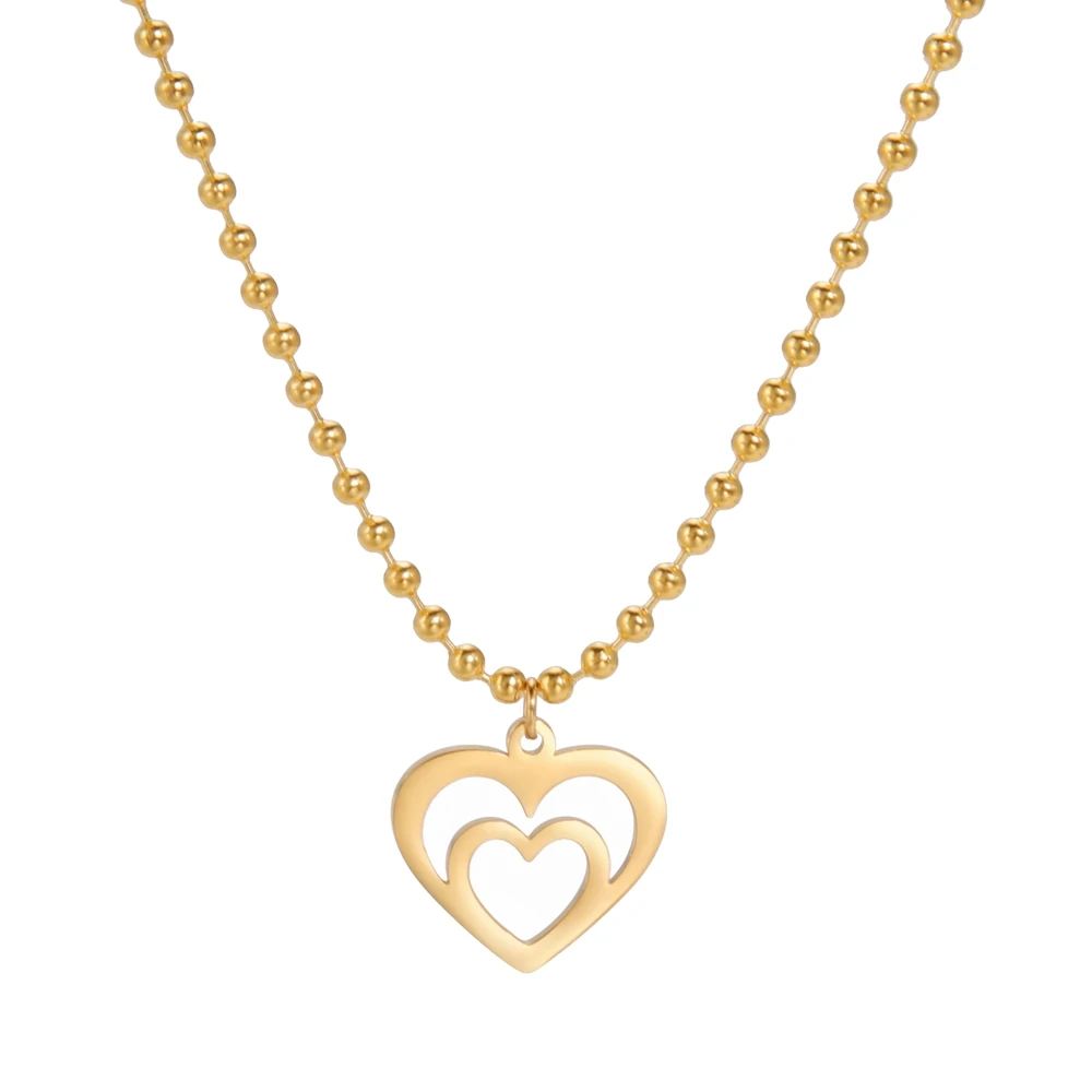 Xincong Stainless Steel Jewelry Dropshipping 2 Colors Gold Color Steel Color 17.3x16.5mm Double Hearts Pendant Necklace
Xincong Stainless Steel Jewelry Dropshipping 2 Colors Gold Color Steel Color 17.3x16.5mm Double Hearts Pendant Necklace