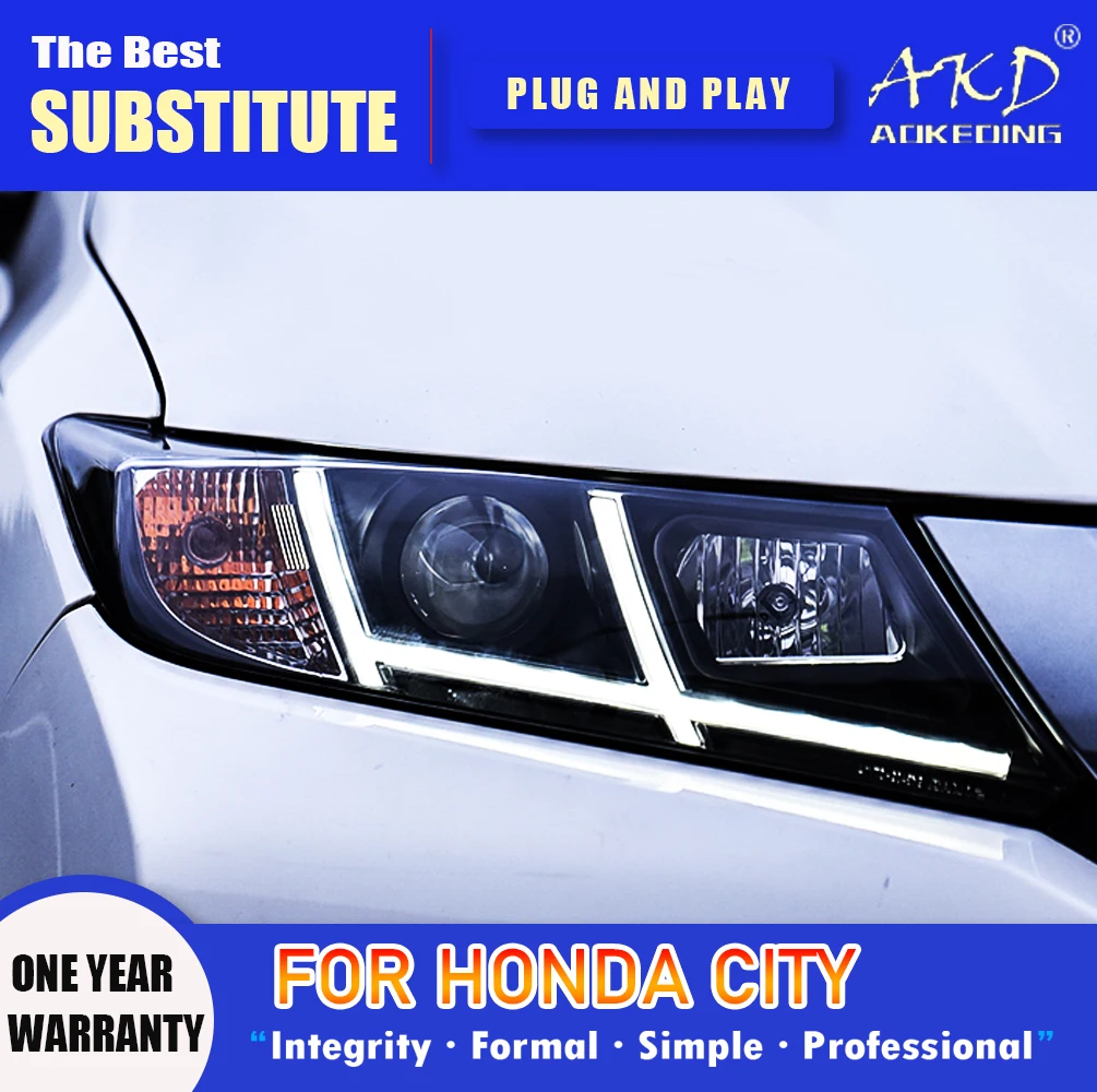 AKD Head Lamp for Honda CITY LED Headlight 2015-2019 Headlights CITY DRL Turn Signal High Beam Angel Eye Projector Lens
AKD Head Lamp for Honda CITY LED Headlight 2015-2019 Headlights CITY DRL Turn Signal High Beam Angel Eye Projector Lens