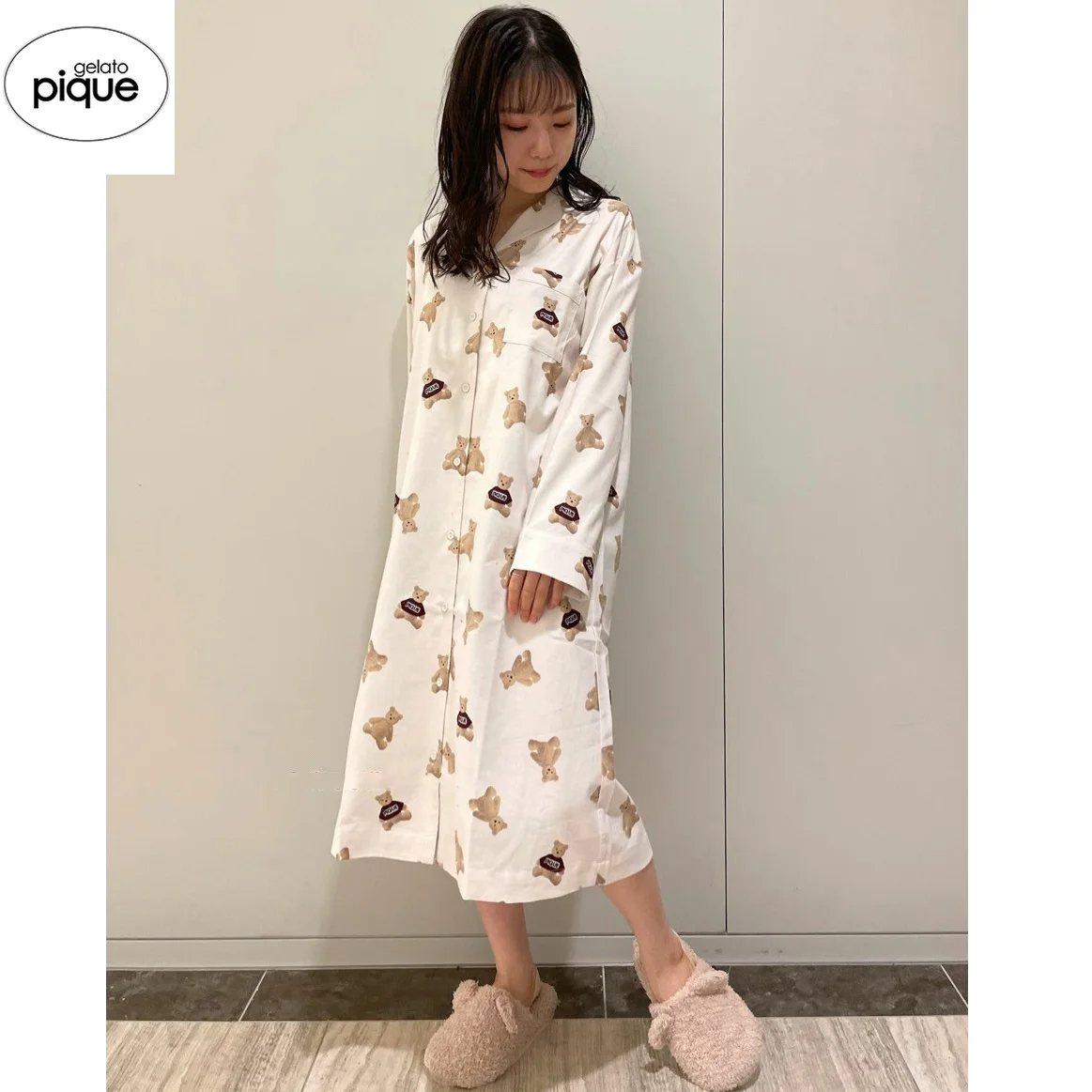 Пижама Gelato пике, женская одежда для комнаты, нижняя одежда, женский халат, одежда для сна, медведь 
Пижама Gelato пике, женская одежда для комнаты, нижняя одежда, женский халат, одежда для сна, медведь