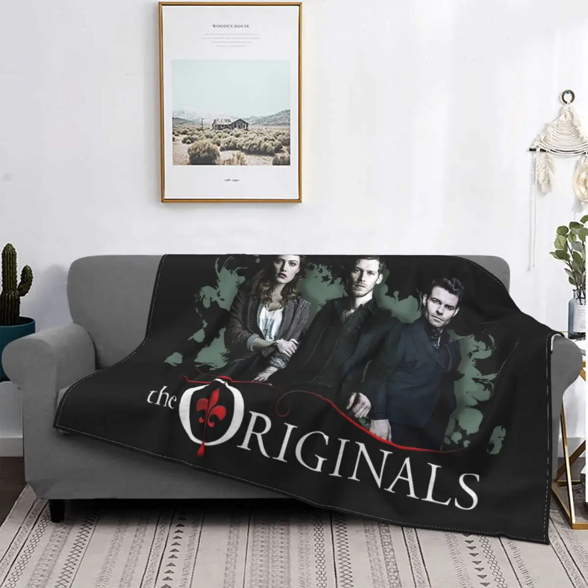 

The Originals Klaus Hayley And Elijah Blankets Soft Flannel Sprint The Vampire Diaries TV Show Throw Blanket for Sofa Bedroom