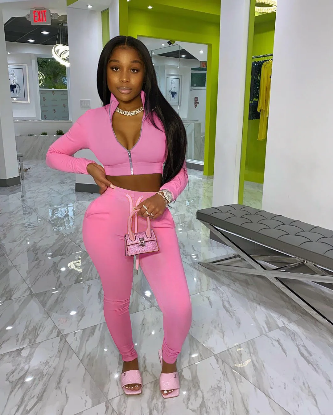 Women Pants Set and Solid Track Top Matching Two 2 Piece Set Female Street Outfits Active Tracksuit
Women Pants Set and Solid Track Top Matching Two 2 Piece Set Female Street Outfits Active Tracksuit