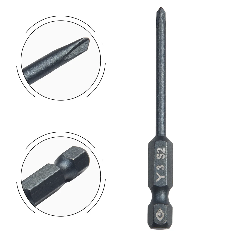 65mm 1/4in Hex Shank Tri-Wing Electric Screwdriver Bit Magnetic Y3 Y4 Y5 Y6 Bits For Air Batch, Hand Drill, Charging Wrench
65mm 1/4in Hex Shank Tri-Wing Electric Screwdriver Bit Magnetic Y3 Y4 Y5 Y6 Bits For Air Batch, Hand Drill, Charging Wrench